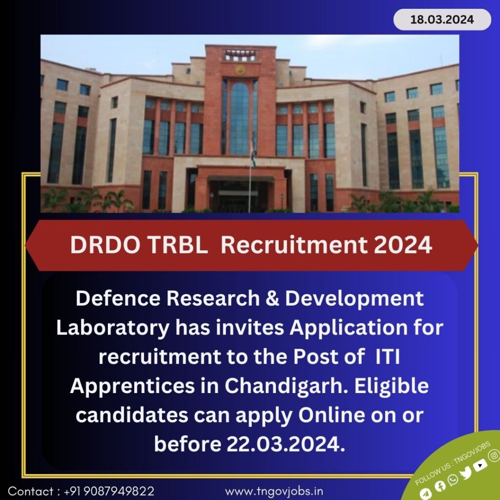 Drdo Tbrl Recruitment Apprentices Posts Apply Now