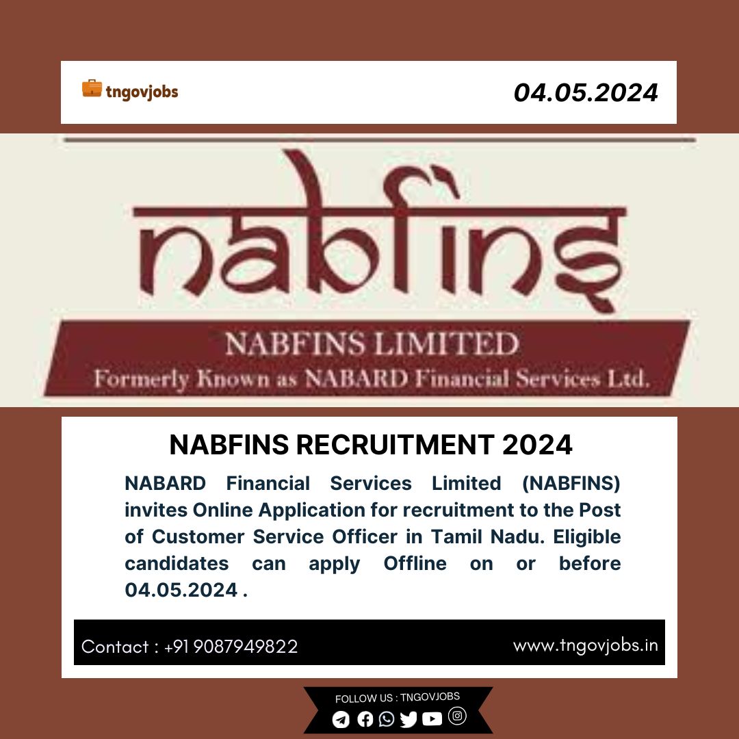 NABFINS Recruitment 2024: Customer Service Officer Posts; Apply Now!