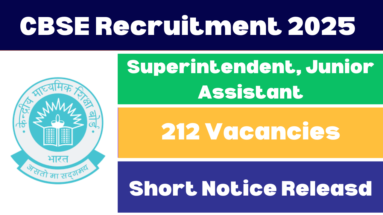 CBSE Recruitment 2025