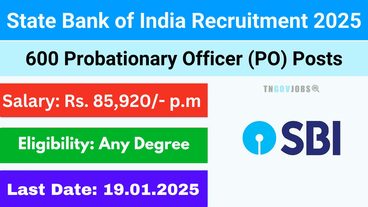 SBI 600 PO Posts