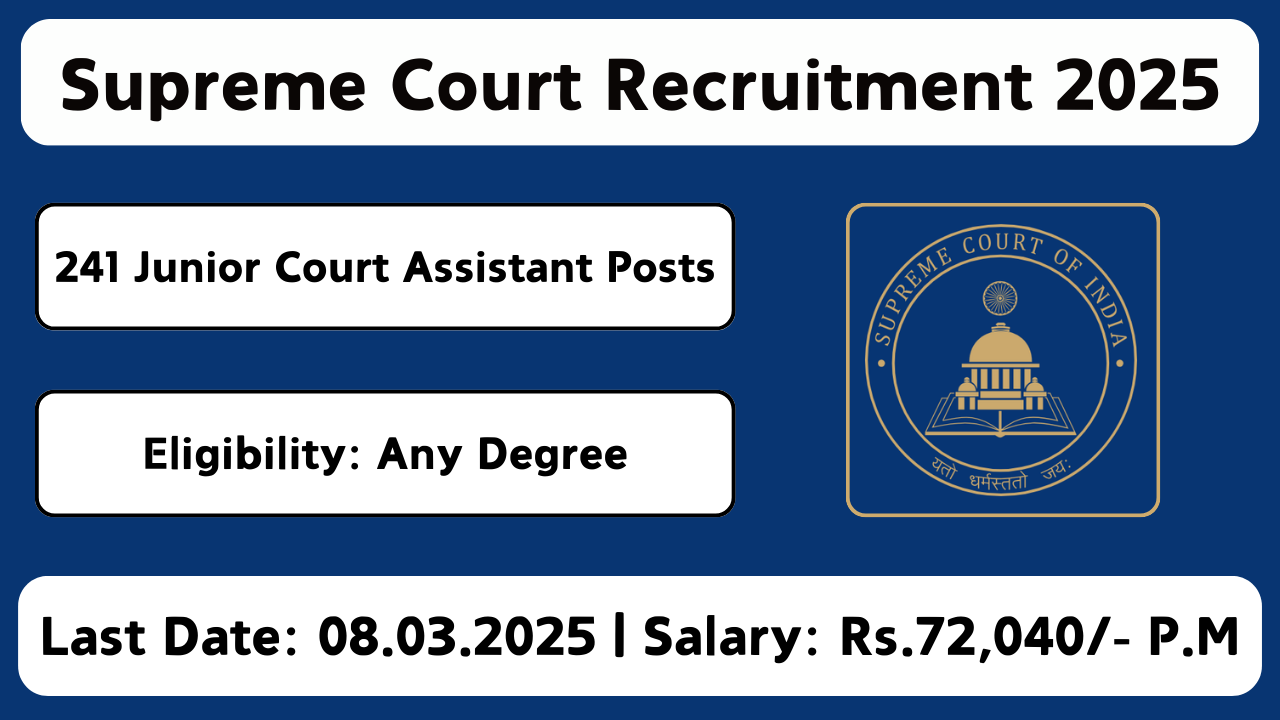 Supreme Court Recruitment 2025