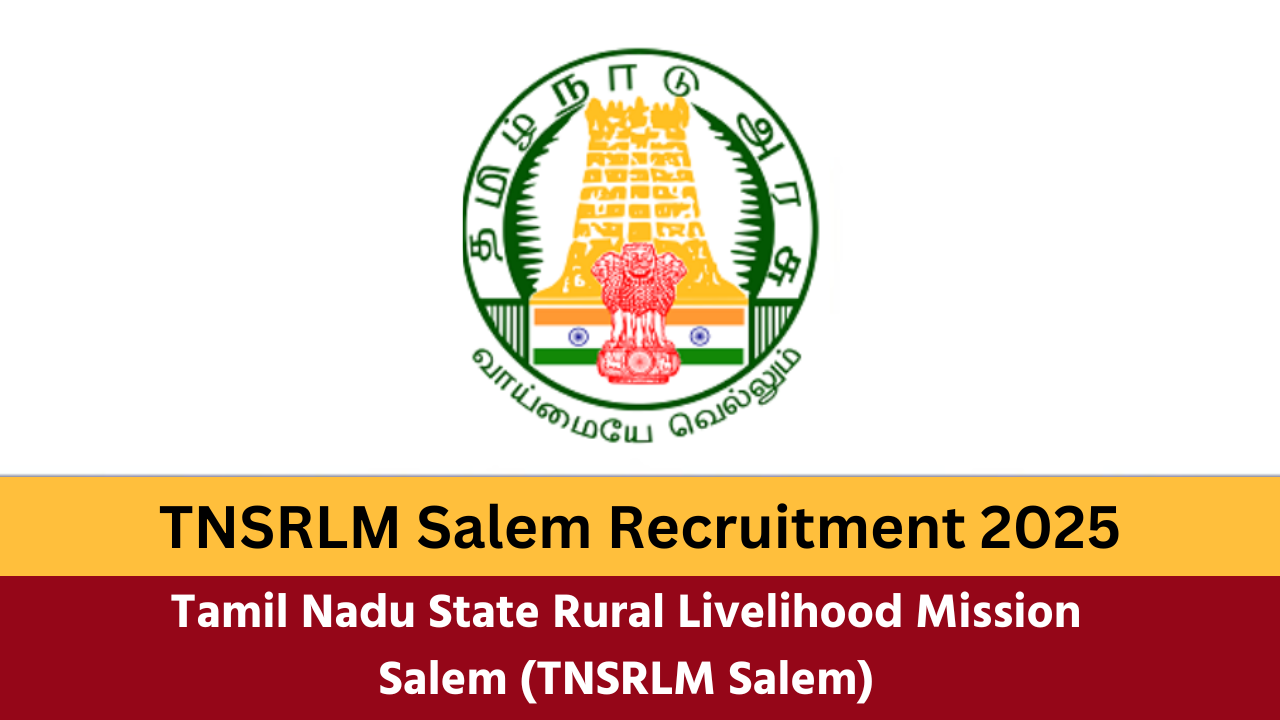 TNSRLM Salem Recruitment 2025