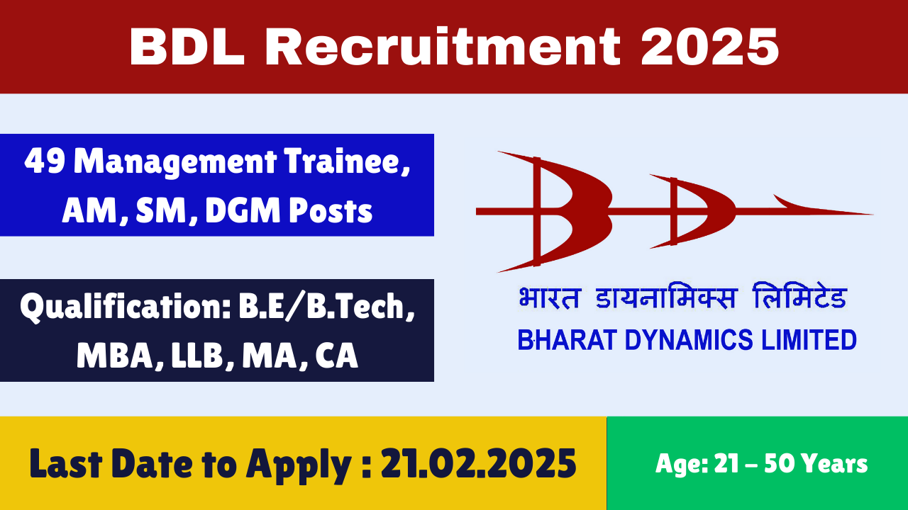 BDL Recruitment 2025