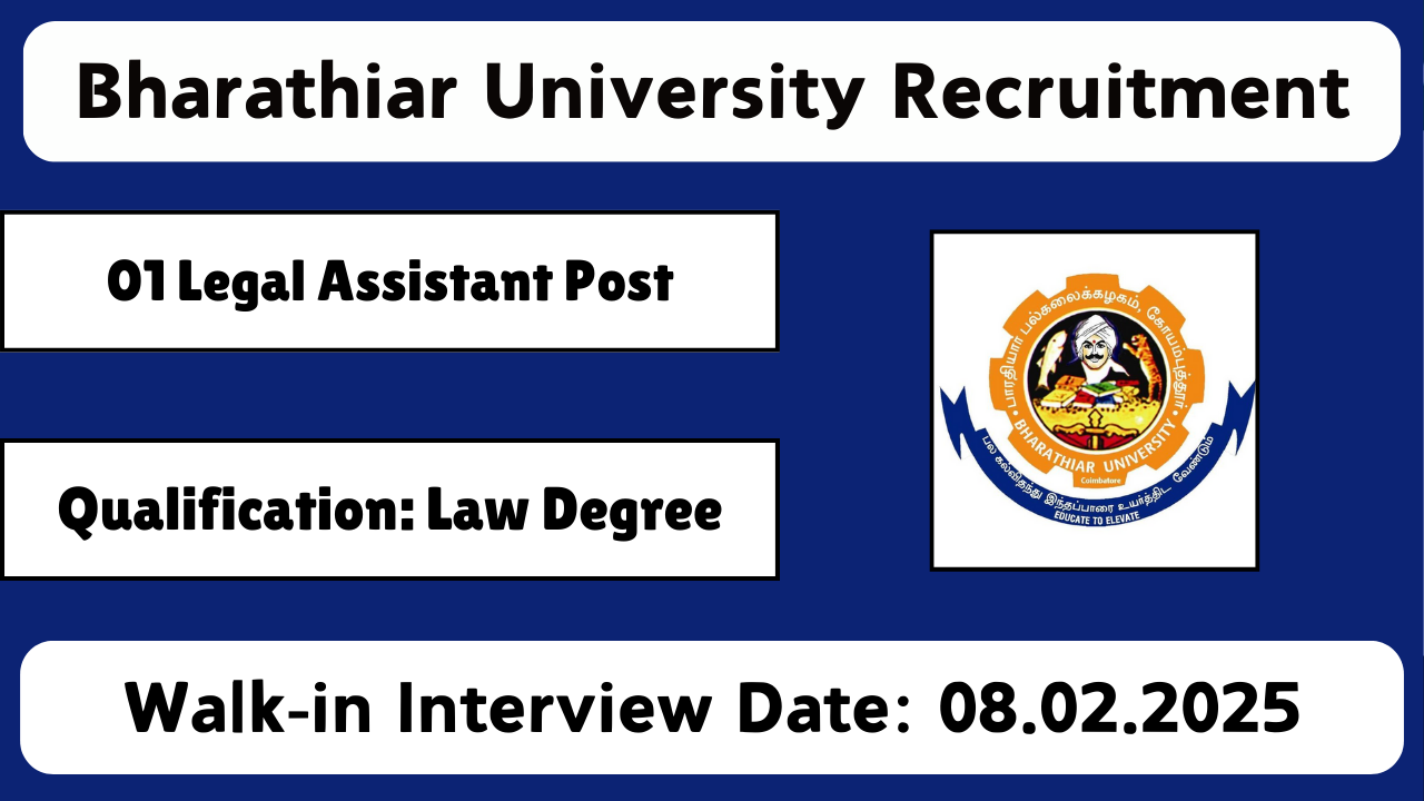 Bharathiar University Recruitment 2025