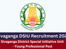 Sivaganga District Special Initiative Unit Recruitment 2025