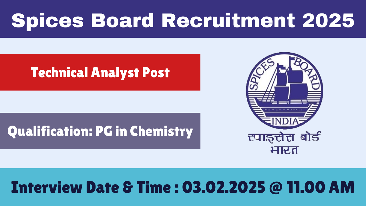 Spices Board Recruitment 2025