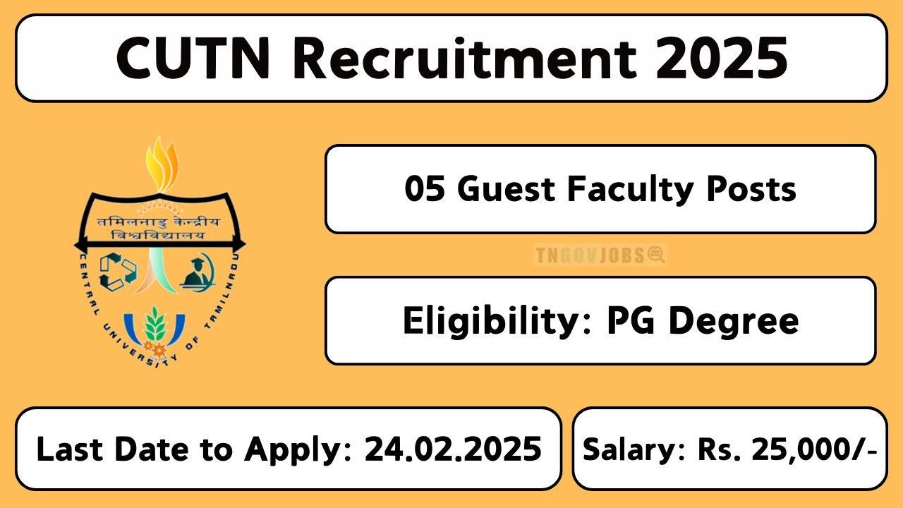 CUTN Recruitment 2025