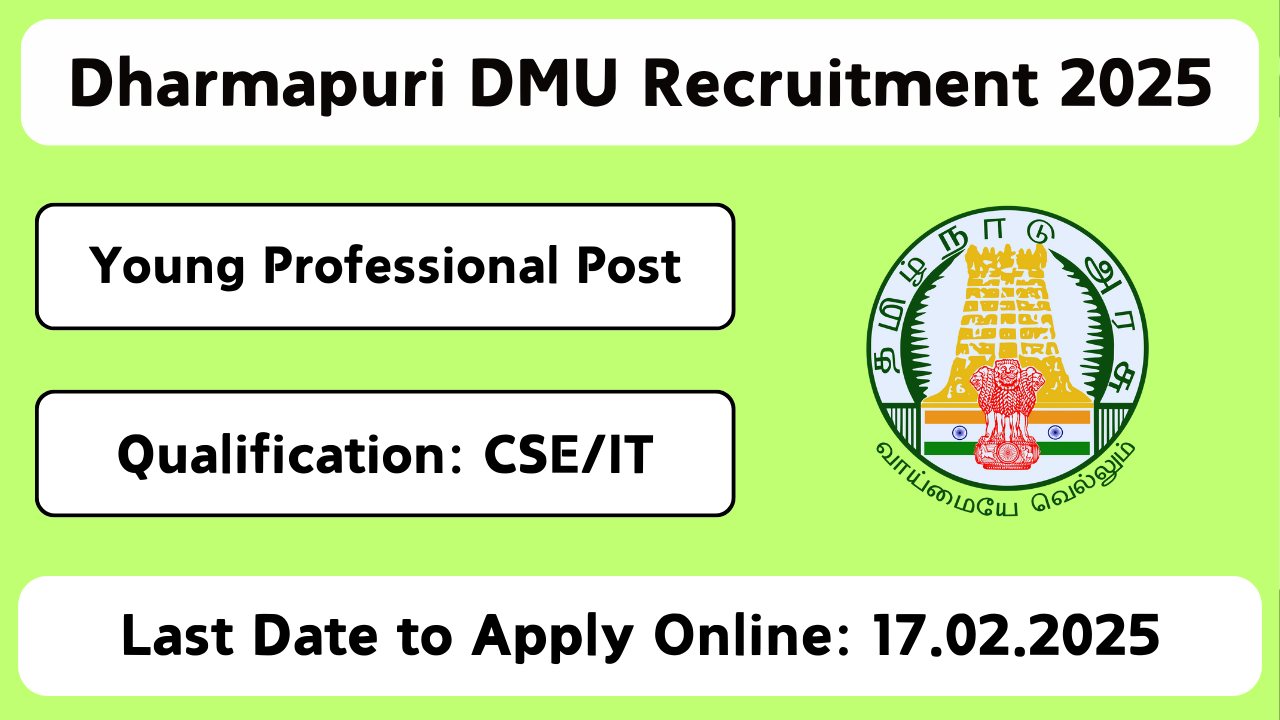 Dharmapuri DMU Recruitment 2025