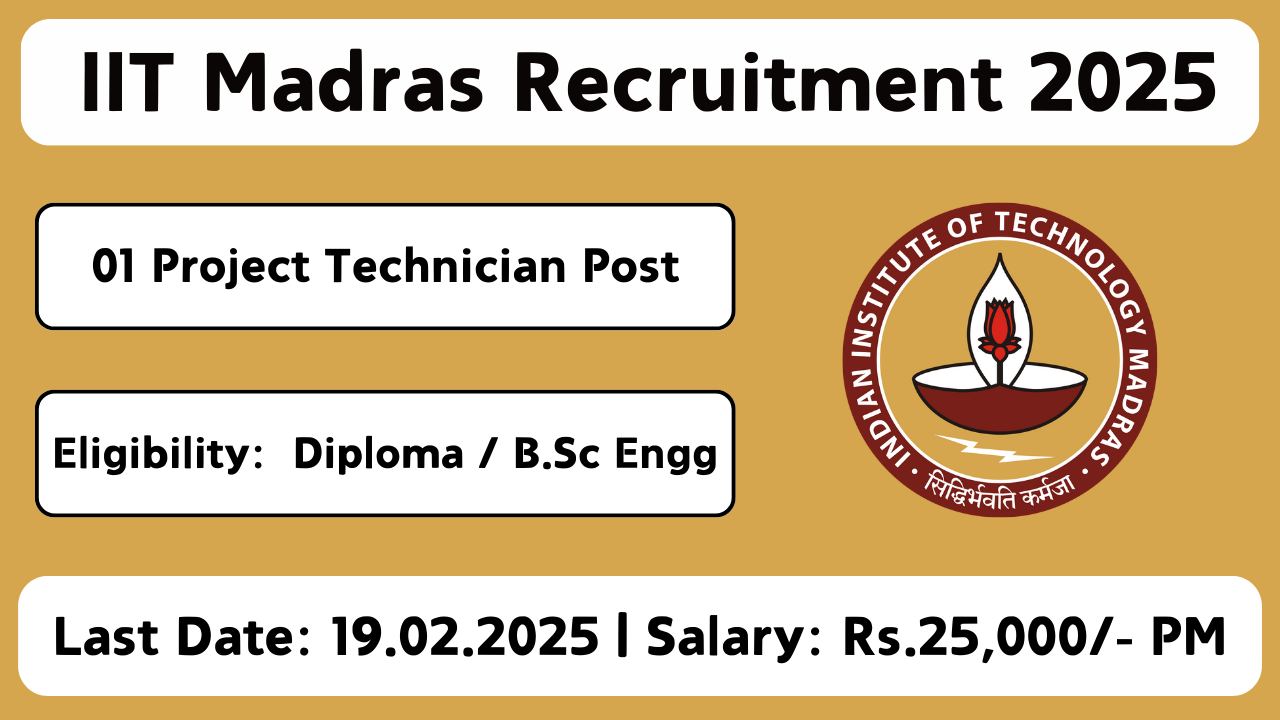 IIT Madras Recruitment 2025