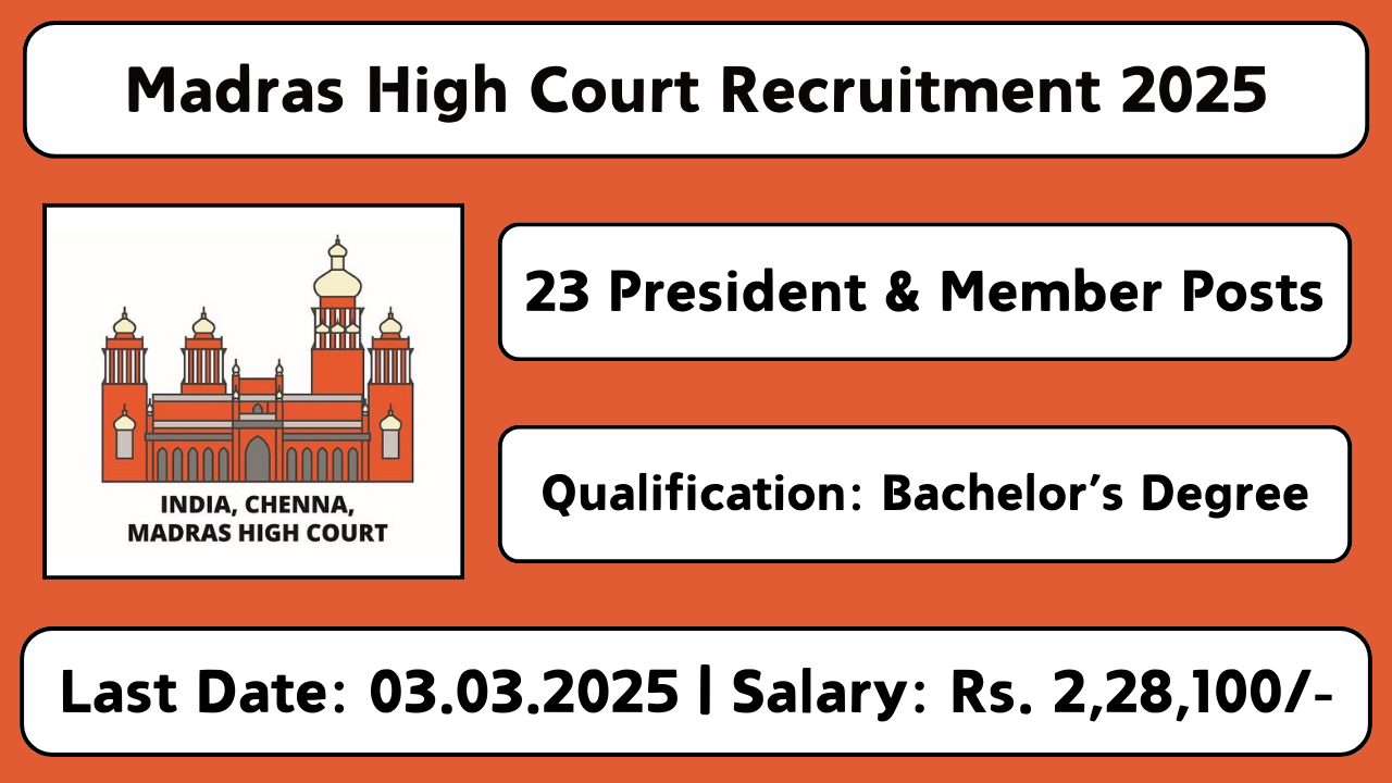 Madras High Court Recruitment 2025