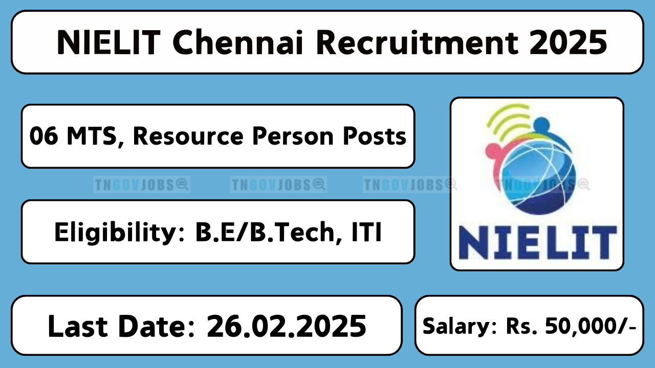 NIELIT Chennai Recruitment 2025