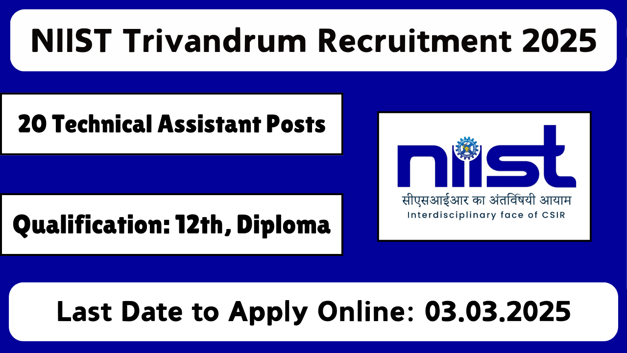 NIIST Recruitment 2025