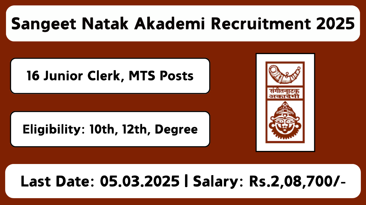 Sangeet Natak Akademi Recruitment 2025