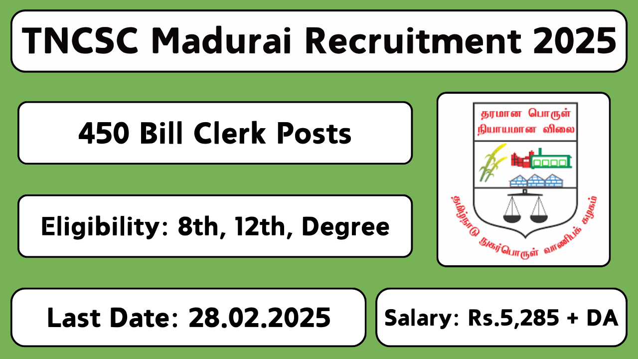 TNCSC Madurai Recruitment 2025