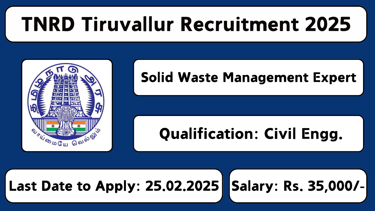 TNRD Tiruvallur Recruitment 2025