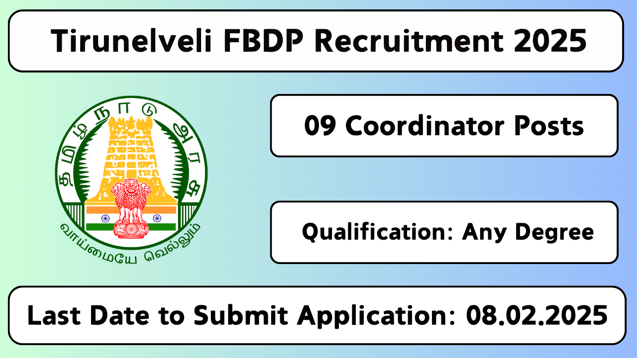 Tirunelveli FBDP Recruitment 2025