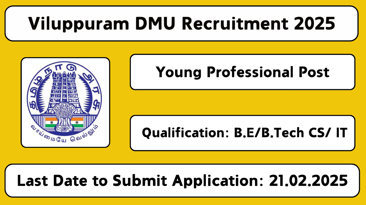 Viluppuram District Monitoring Unit Recruitment 2025