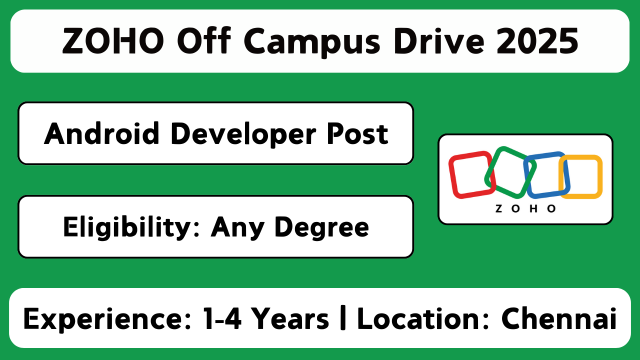 Zoho Off Campus Drive 2025