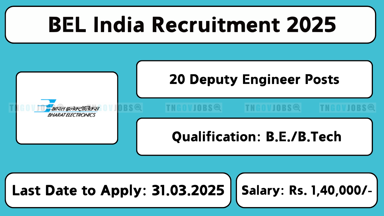 BEL Recruitment 2025 – Deputy Engineer Vacancy in Krishna, Andhra Pradesh