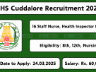 DHS Cuddalore Recruitment 2025 – Apply for Medical Officer, Staff Nurse & Other Posts