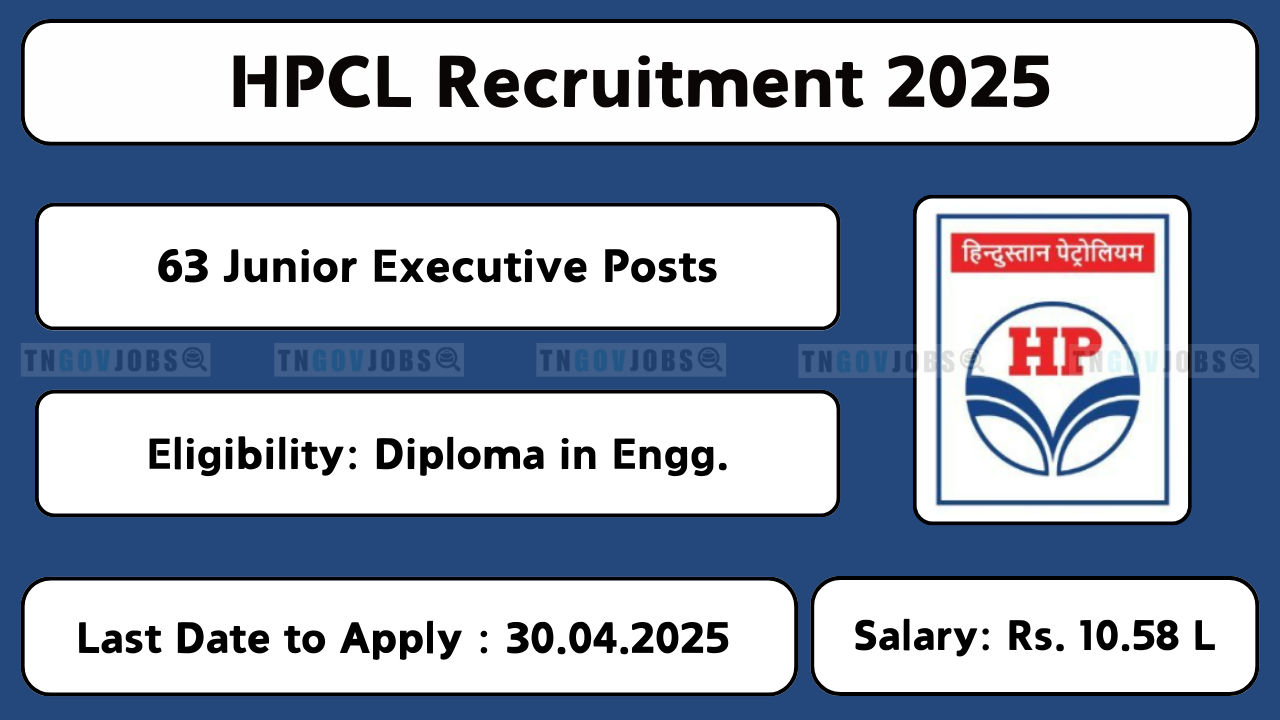 HPCL Junior Executive recruitment 2025 notification, apply online at hindustanpetroleum.com before 30-Apr-2025.