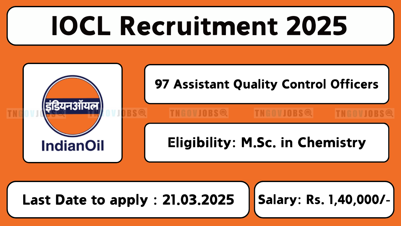 IOCL Assistant Quality Control Officer Recruitment 2025 Notification.