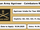 Indian Army Agniveer Recruitment 2025-2026 – Apply Online Before 10-Apr-2025 for Tamil Nadu Districts