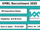 KMRL Recruitment 2025 – Apply for 03 Executive (Civil) Water Transport Posts