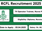 RCF recruitment 2025 for Operator Trainee in Raigad, Mumbai. Apply online before 05-Apr-2025.