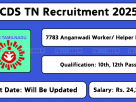 ICDS Tamil Nadu Recruitment 2025 – Apply for Anganwadi Worker/Helper Vacancies