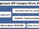 Apply now for Cognizant GenC Next, GenC Pro, and GenC roles – Off-Campus Drive 2025