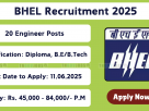 BHEL Trichy Jobs 2025 Notification for 20 Engineer and Supervisor Vacancies