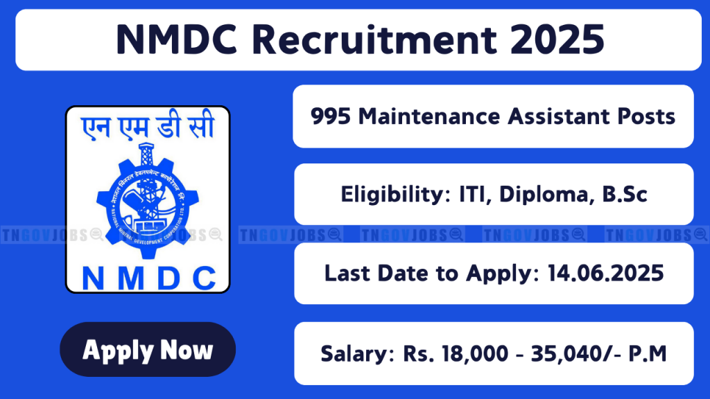NMDC Jobs 2025 for Assistant and HEM Operator in Karnataka and Chhattisgarh