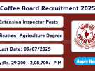 Apply for 55 posts including Extension Inspector and Subject Matter Specialist under Coffee Board of India before 09 July 2025