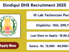 Apply for 10 Medical Officer, Driver, and Lab Technician posts in Dindigul under NTEP – 2025 Recruitment