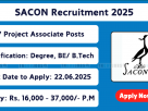 SACON Jobs 2025 – Apply Online for Project Associate and DEO Positions in Coimbatore