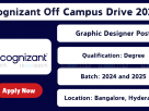 Cognizant hiring Graphic Designers in Hyderabad, Bangalore, and Pune – Apply Online for Off-Campus Drive 2025