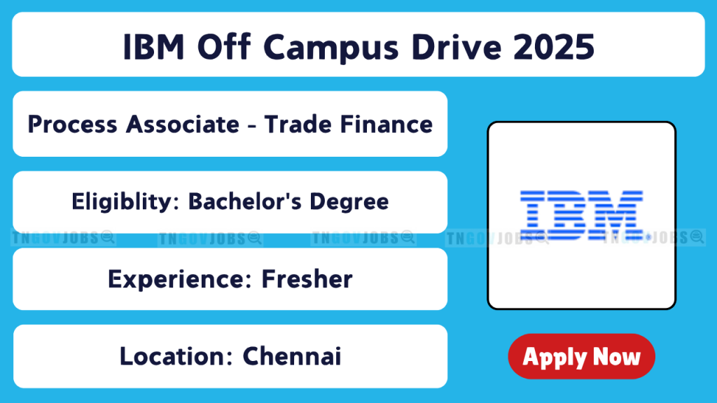 Ibm Process Associate IBM Chennai Hiring 2025 – Process Associate Apply Now