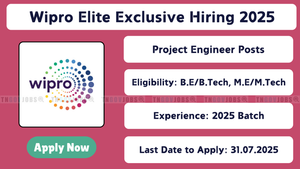 Wipro Off Campus Drive 2025: Project Engineer Posts; Apply Now!