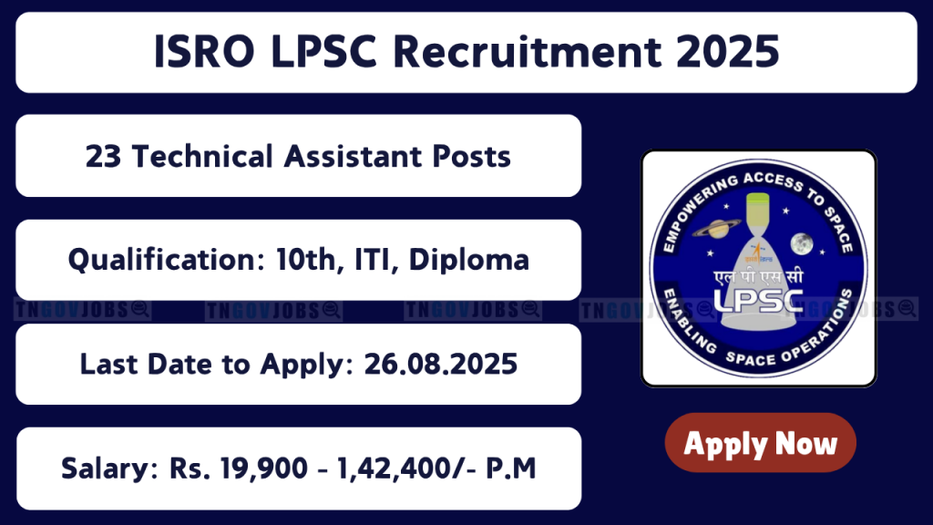 ISRO LPSC Recruitment Notification 2025 for 23 Posts