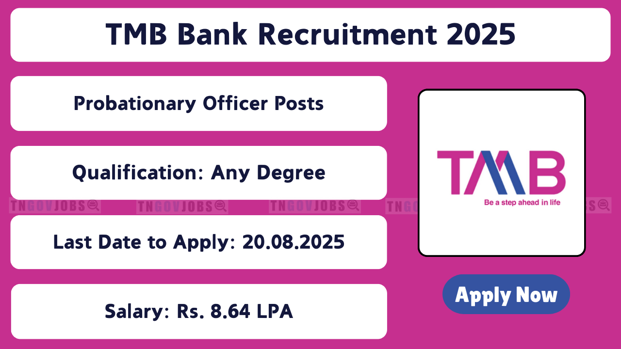 TMB Bank Probationary Officer Recruitment Notification 2025