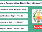 TN Apex Cooperative Bank Recruitment Notification 2025 for 377 Posts