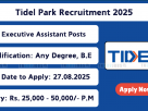 TIDEL Park Recruitment Notification 2025 for 9 Posts