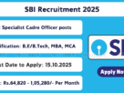 State Bank of India hiring 122 Specialist Cadre Officer posts including Manager & Deputy Manager – Apply online at sbi.co.in before 15-Oct-2025