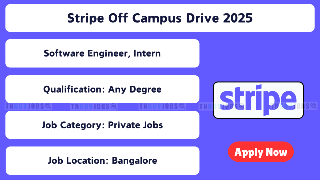 Stripe is hiring Software Engineer Interns in Bangalore through Off-Campus Drive 2025—apply now!