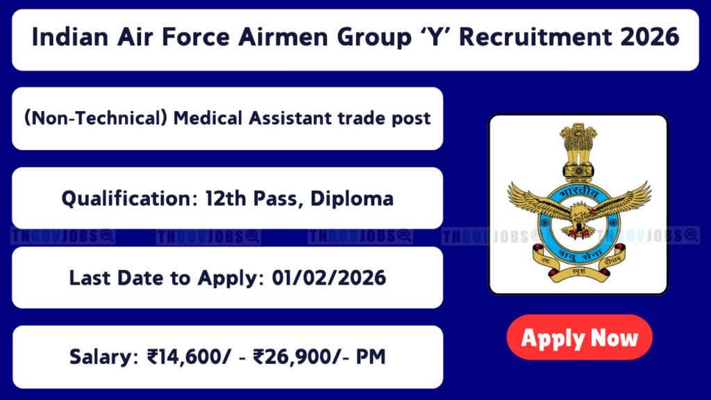 Indian Air Force Airmen Group Y Recruitment 2026 Apply Now Indian Air Force Airmen Group 'Y Recruitment 2026 1024x576 