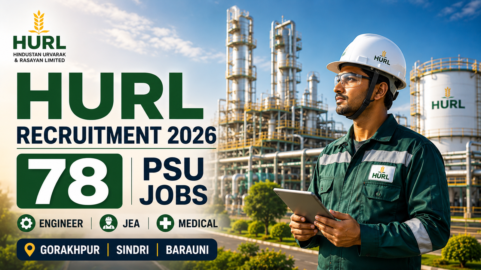 HURL Recruitment 2026 79 PSU Jobs Engineer JEA Medical