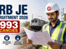 RRB JE Recruitment 2026 – 3993 vacancies for Junior Engineer, Depot Material Superintendent and Chemical & Metallurgical Assistant posts