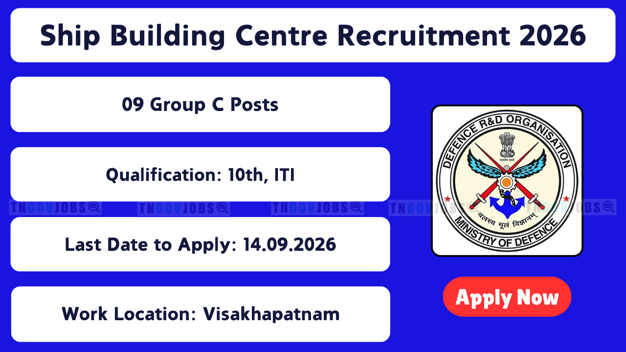 Ship Building Centre Recruitment 2026