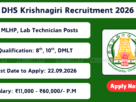 DHS Krishnagiri Recruitment 2026